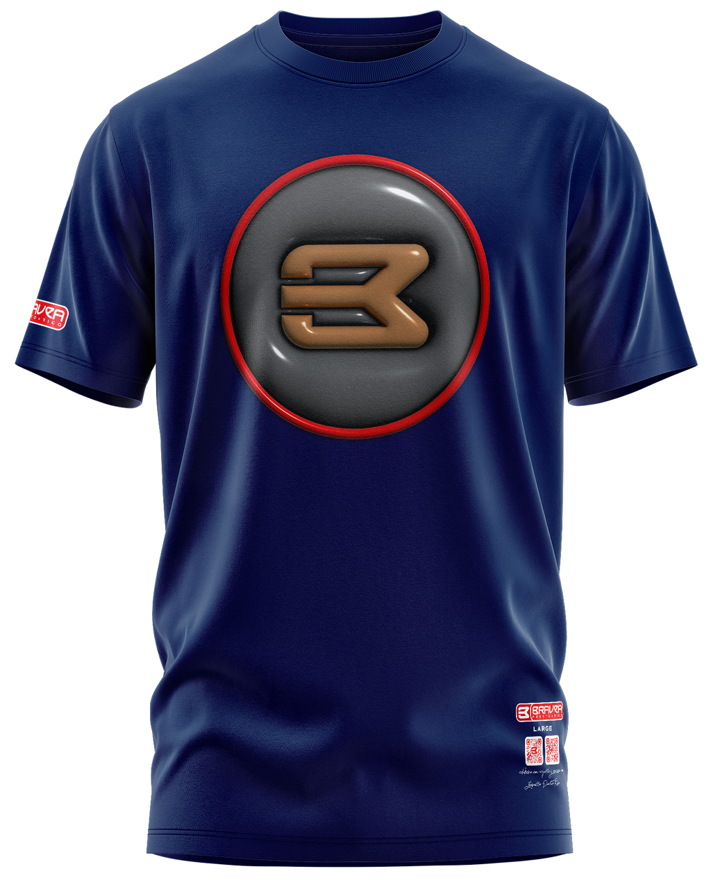 Bravea Button T-Shirt Navy