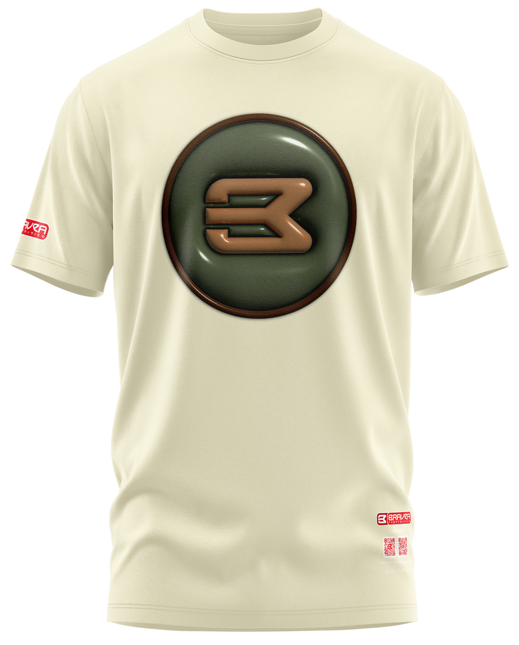 Bravea Button T-Shirt Olive