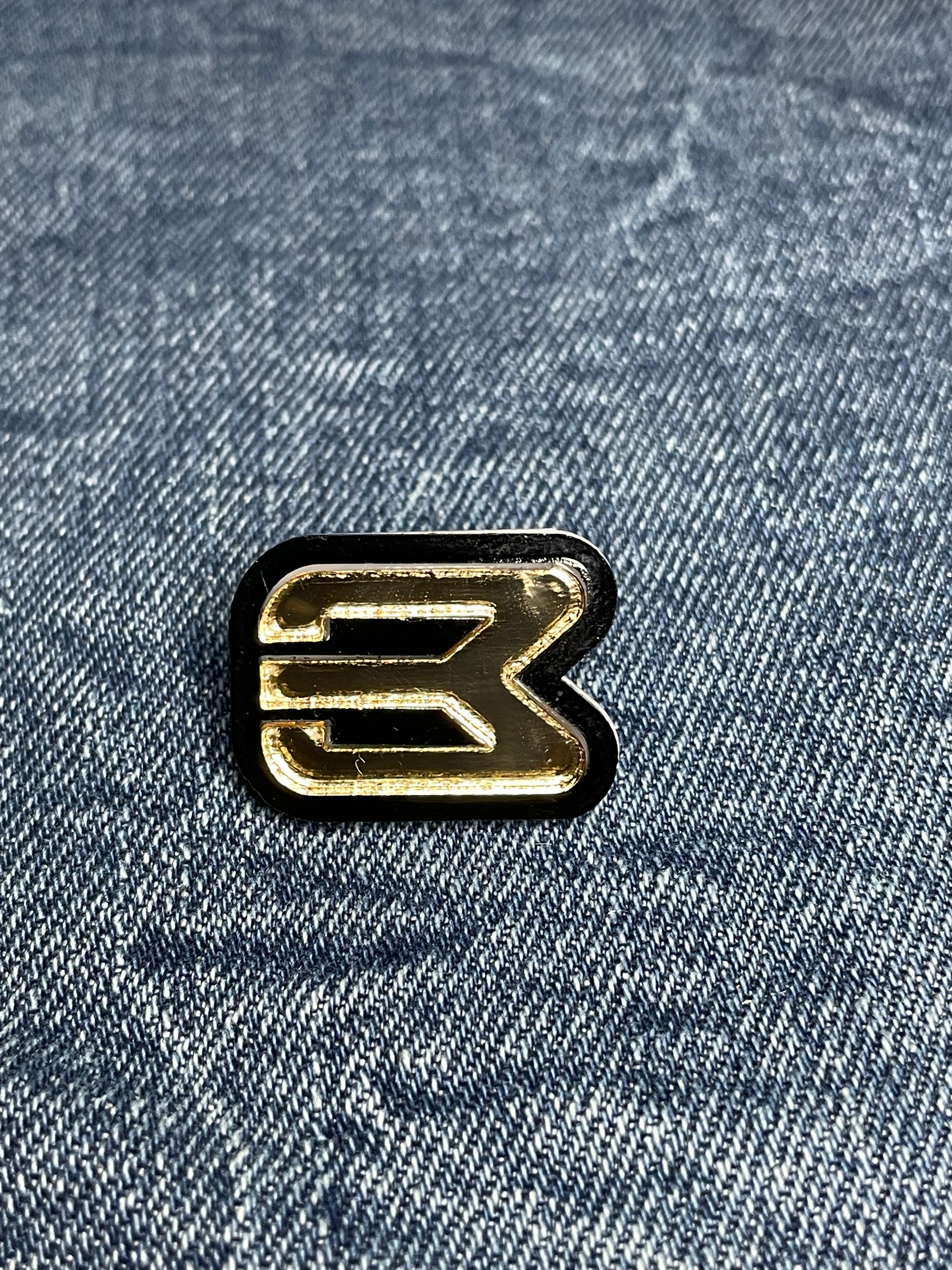 Gold/Black Pin